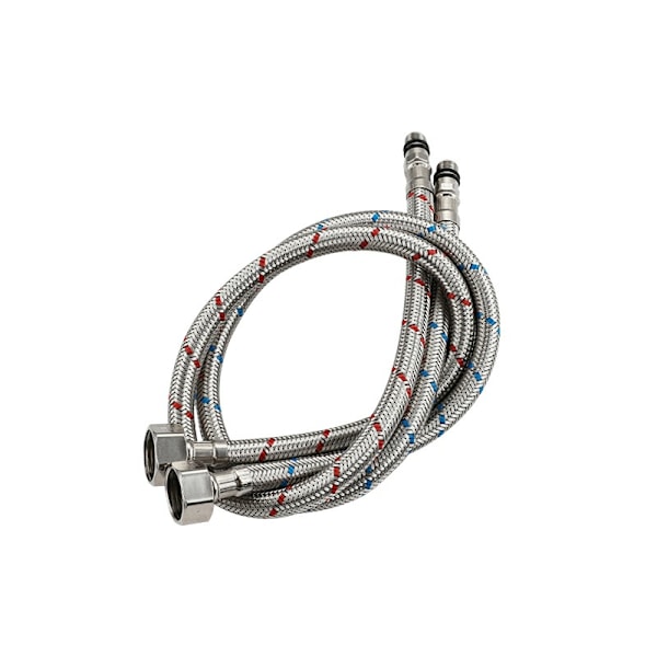 G 3/8 lengde 60 cm armert tilkoblingsslange for vannkran, 2 stk