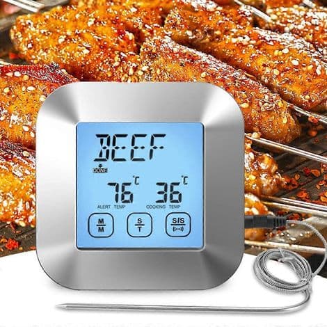 Digital matlagningstermometer med sond för ugn, grill och rökare