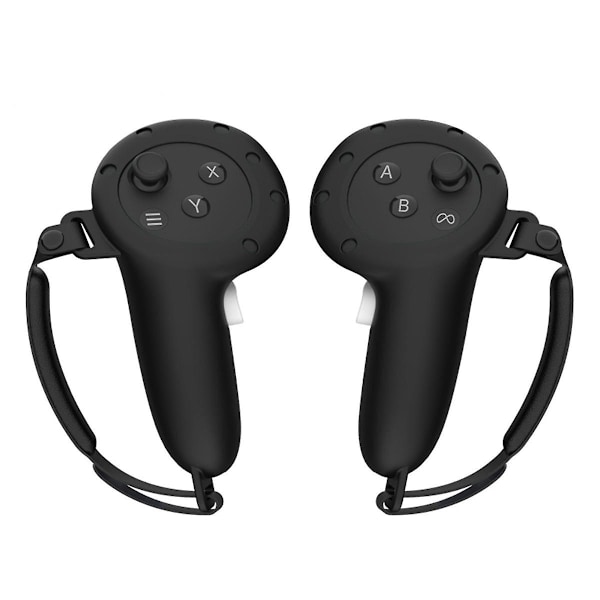 3 st VR Skyddande Omslag för VR Touch Controller Silikon med Remgrepp VR Tillbehör - Svart