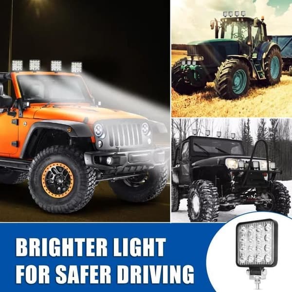 4 x 48W 16 LED IP67 Arbejdslys til 12V/24V Køretøjer, til Jeep/SUV