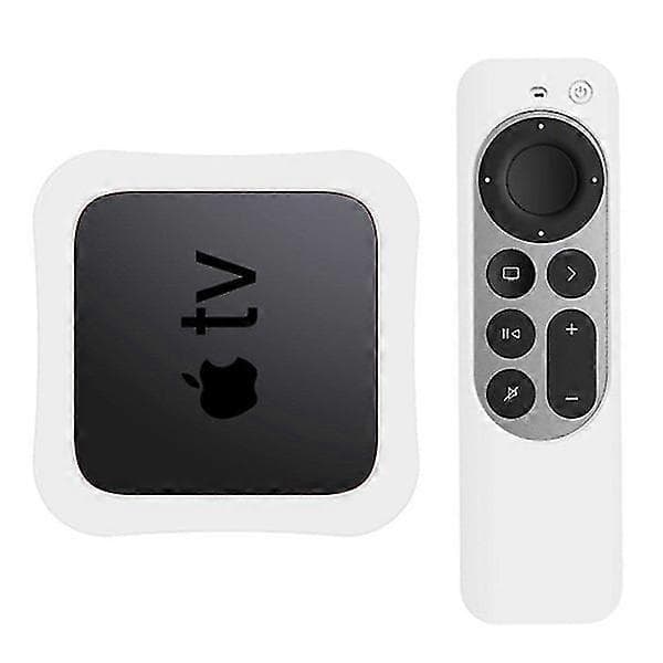Apple TV 4K (2021) Set-top Box + Fjärrkontroll Silikonfodral - Vit