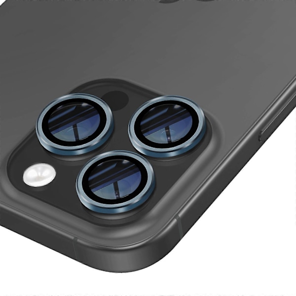 1-Pack iPhone 16 Pro Härdat Glas Linsskydd - Kameraskydd, Anti-Repskydd Blå