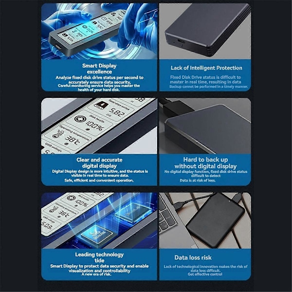 M.2 SSD NVMe Kabinett USB3.2 Gen2 Type C 10Gbps PCIe SSD Kabinett M.2 NVME Kabinett Disk Boks Verktøyfri SSD