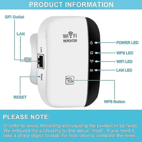Højtydende WiFi-repeater til store rum, stabil forbindelse