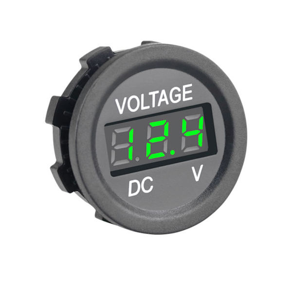 Køretøjsmonteret Voltmeter Sort+Græs Farve