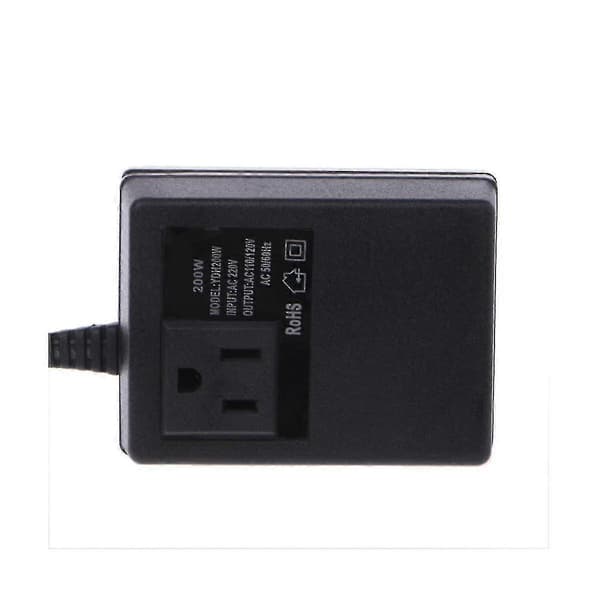 200w AC 220v til 110v Reduser Transformator Konverter Reise Strøm Eu Plugg Adapter
