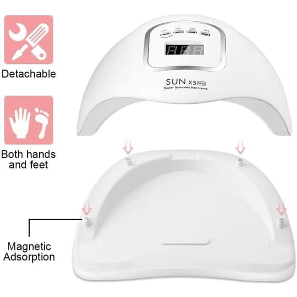 UV neglelampe - 150W - Hurtig tørring - Automatisk timer