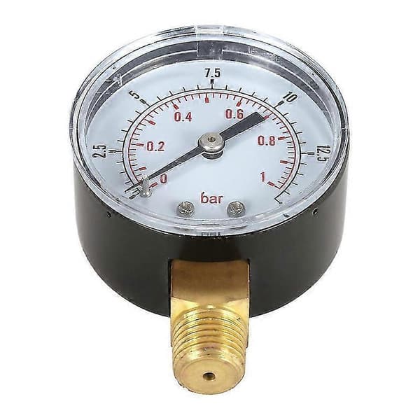 50mm 0~15psi 0~1bar Pool Filter Vandtryk Dial Hydraulisk Trykmåler Manometer 1/4\" Npt Gevind