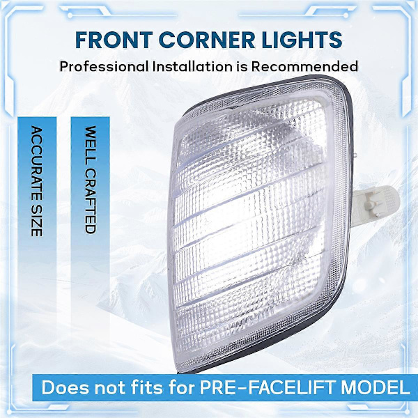 1 par front hjørnelys blinklys lampe til - W124 E320 E420 E500 1994-1996 1248261143 1248261243