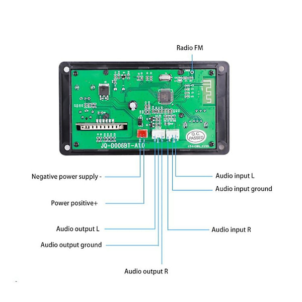 LCD Skærm Mp3 Dekoder Board Modul Bil Strømforstærker Board Audio Musikafspiller
