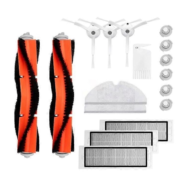 17 stk/sett Hepa Filter Mopp Klut Børste Kit for Xiaomi 1 1S Roborock S5 S6 Pure Robot Støvsuger