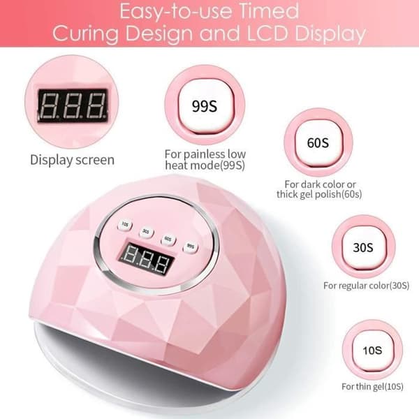 SPECOOL 86W UV LED Gel Neglelakk Lampe - 4 Innstillinger - Automatisk Sensor