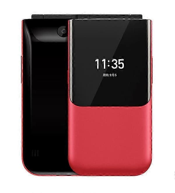 2720 Fliptelefon med dobbel skjerm, dobbel SIM-kortplass og dobbel standby-funksjon, eldretelefon