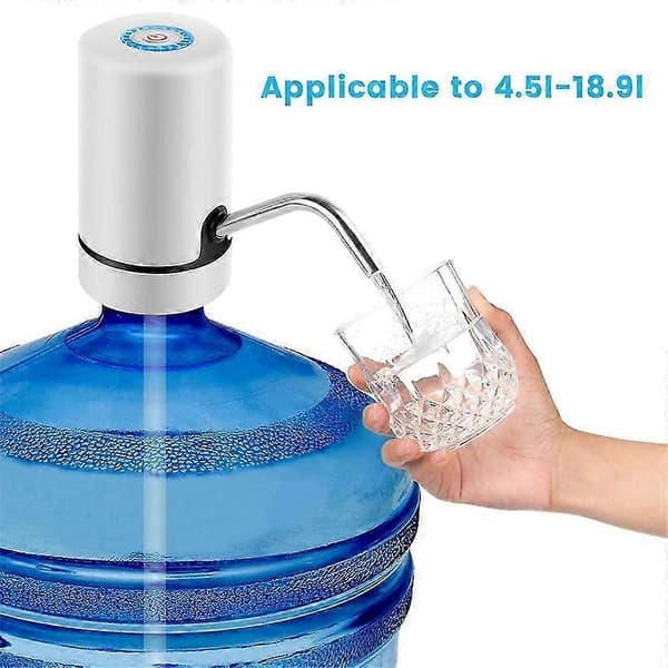 Vattenflaskpump, dispenser Dricksvattenpump, dubbel vattenpump, automatisk pump för resor, kök, hem, kontor