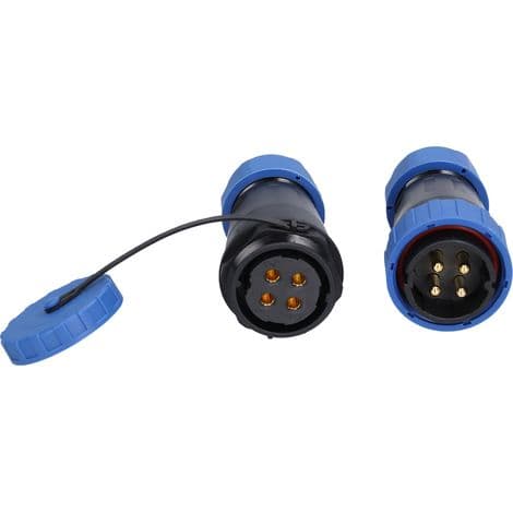 IP68 Han-Hun Luftfartsstik 45A 250V Loddefri Par LP284 Ben