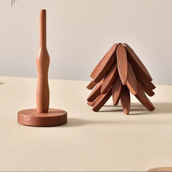 Træ coasters til varme retter, træ gryde coasters, træform, coasters til tekander, gryder