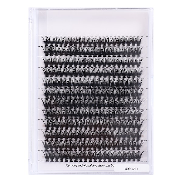 Individual False Eyelashes in Various Lengths and Styles Black Model 1