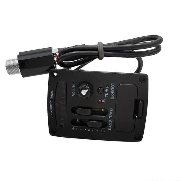 Uk-300T Ukulele Hard Piezo Pickup Preamp 2-Bånds Eq Equalizer Ukelele Pickups Tuner System