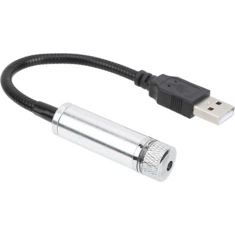 Justerbart USB Stjernelyspanel til Indendørs Loft, Dekorativ Romantisk Stemningsprojektor til Bil, Sølv