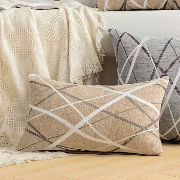 Texturerat vävt prydnadskuddfodral, perfekt för vardagsrummet, soffan eller sovrummet, 45 x 45 cm, set om 2.