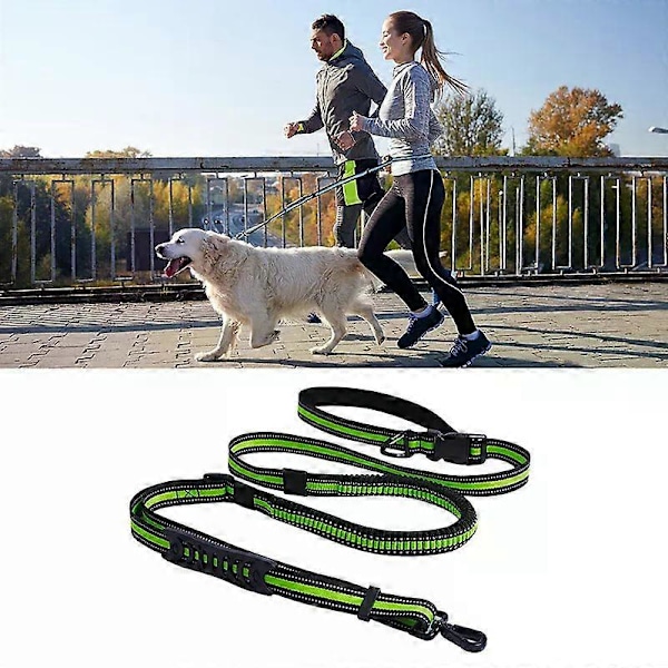 Håndfritt hundebånd for gåturer, løping og jogging med kjæledyr, justerbart hundebånd, midjebelte, bryststropp, trekkline, hundetilbehør, kjæledyrbånd