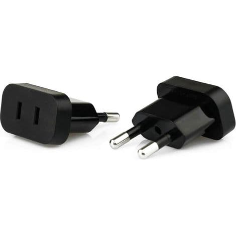 EU Rejseadapter til amerikanske stik 250V - Sort - USA til EU Stikkonverter