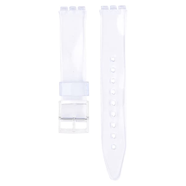 PVC erstatningsrem for Swatch Transparent 17 mm