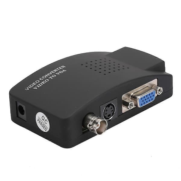 BNC S Video Til VGA HD Konverter Adapter For Datamaskin PC Skjerm