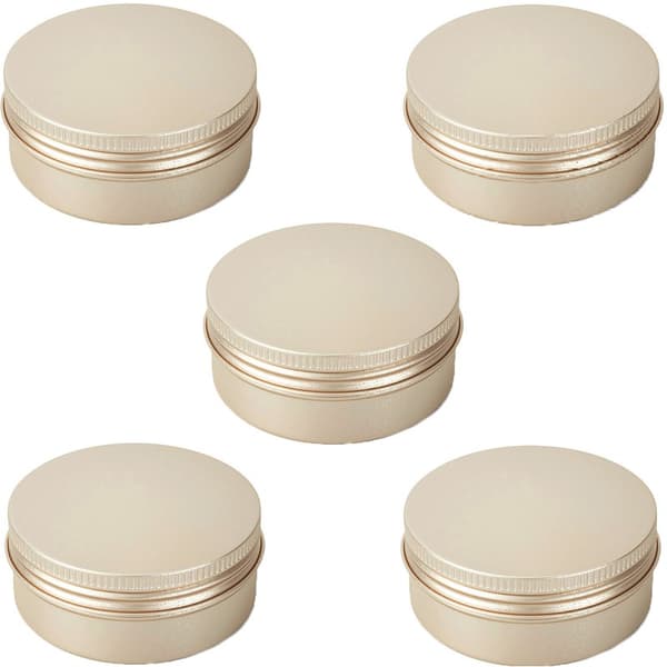 Aluminiumburk med skruvlock 10 ml 5-pack Guld