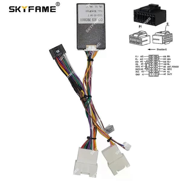 Gælder for 16-pin billedningsnetadapter Canbus Box Decoder Android strømkabel til Mitsubishi Pajero V97 V73 V60 V29 Outlander
