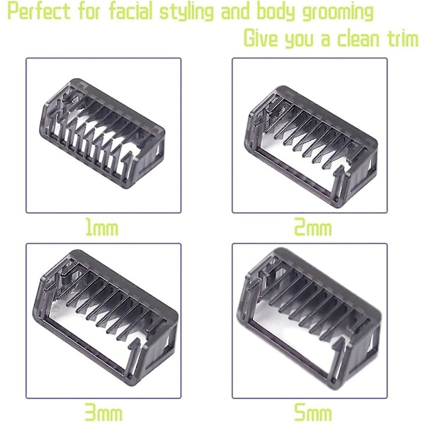 Guidekam 1/2/3/5 MM for Barbermaskin Kroppshårvakter QP2510 QP2520 QP2521 QP2522 QP2530 QP2531 QP2620