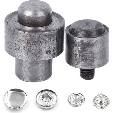 17 mm manuell maljemaskin med dysesett for maljer og trykknapper