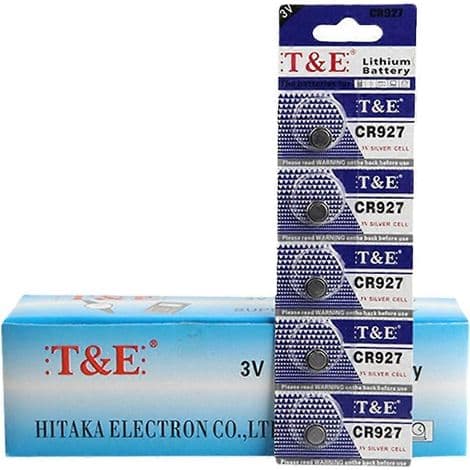Pakke med 10 CR927 knapcellebatterier til ure - CR 927 batterier - 5 eller 10 stk.