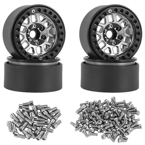 4KPL 1.9 Metallinen Beadlock 12 Reikäinen Vanteen NAPA 1/10 RC Crawler Axial SCX10 90046 AXI03007 Traxxa
