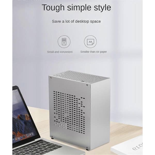 A07 Mini ITX Datorchassi HTPC Värdchassi USB3.0 ITX-kapsling Persondatorchassi Des