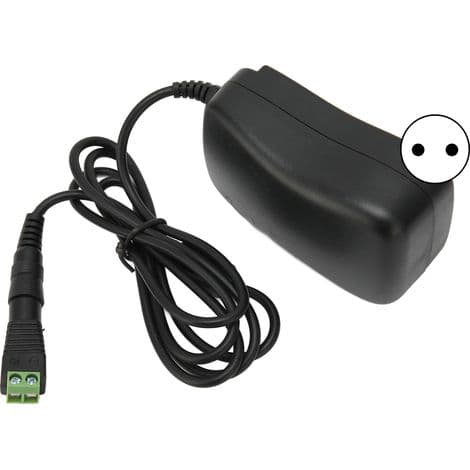 30W universel strømadapter med USB-interface og justerbar spænding 100-240V, europæisk standardstik.