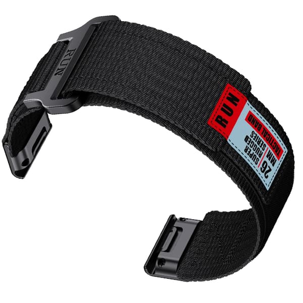 Garmin Fenix 8 Nylon Vævet Rem Sort 22 mm