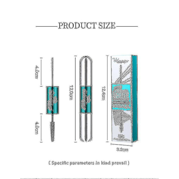1 stk. Dobbelt Hoved Mascara 4d Vandtæt #yg