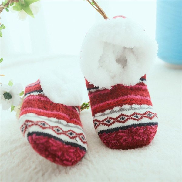 Syksy ja talvi naisten kotisukat lattiasukat luistamattomat sukat sisäjoogasukat varhaiskasvat sukat jbk rose red retro
