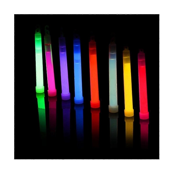 6 Tum Fluorescerande Kit Glow Sticks Promenader och Vandring Camping Utomhus Nödförnödenheter