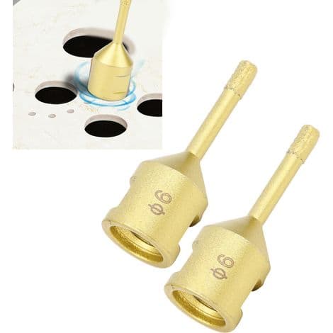 M14 6mm diamantbor for fliser, granitt og stein - 2 stk
