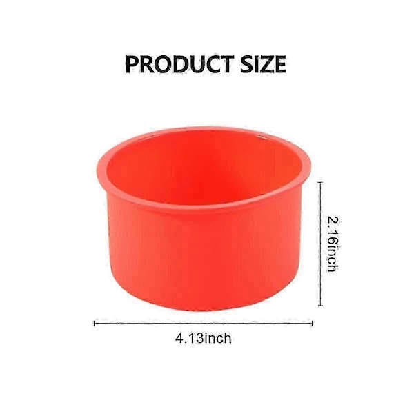 12 stk. Mini Kageforme 4 Tommer Rund Bageform Non-Stick Silikone Bageform Bageplade Genanvendelig