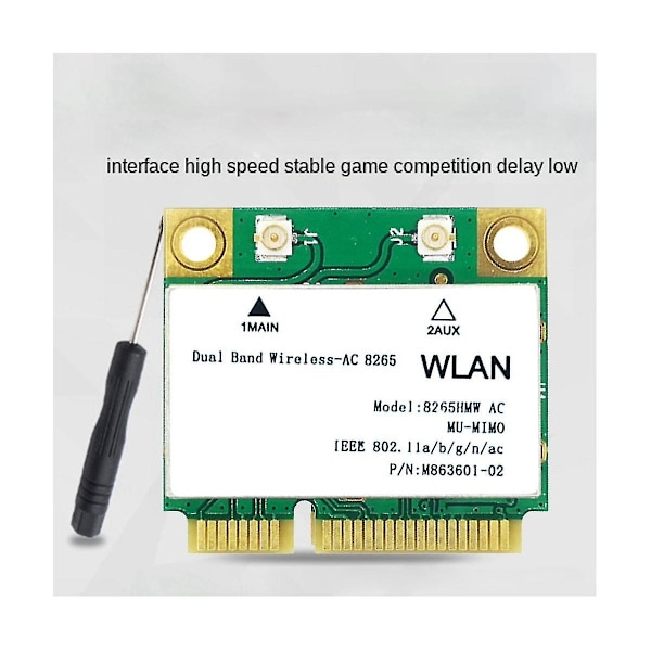 1200m Wifi Trådløst LAN Dual Band 2.4g 5ghz Bluetooth 4.2 Gigabit Trådløst LAN Adapter For Win7 Win8 Win10 Linux 8265hmw