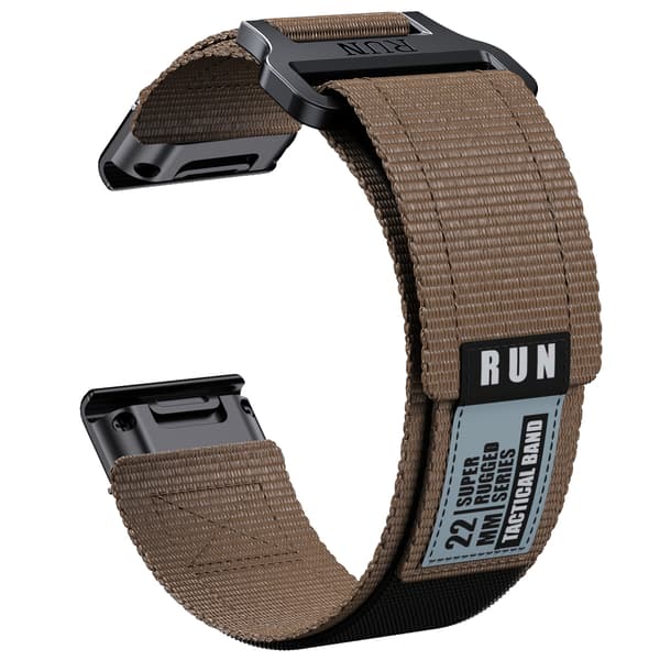 Garmin Fenix 8 Nylonvevd Rem Brun 22 mm