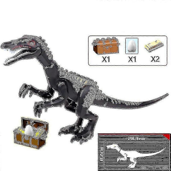 1 stk Jurassic Stor Dinosaur Byggeklodser T-rex Quetzalcoatlus Spinosaurus Actionfigurer Legetøj - FARVE: Baryonyx sort