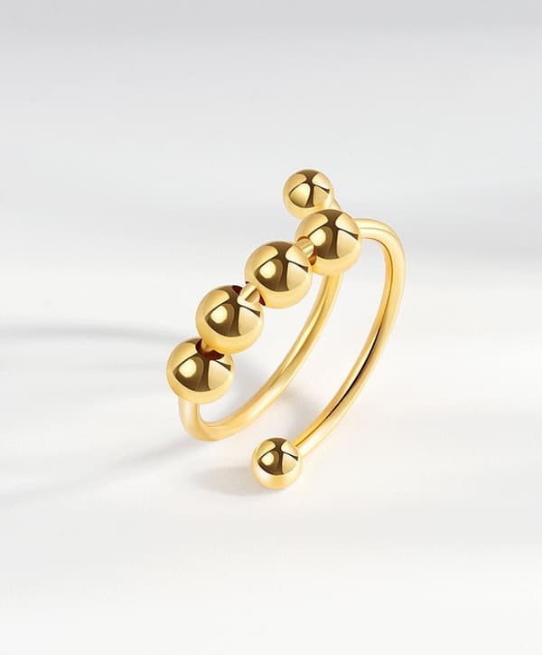 Anti-stressring justerbar kobber sølv guld