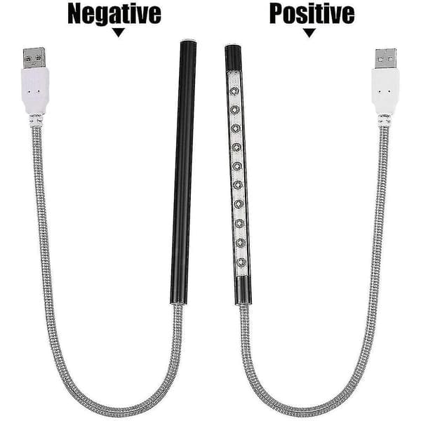 LED USB Lys Natlys Lys til Laptop Tastatur Lys Svanehals Lys Computer Lys Stang Dæmpbar Touch Switch (sort)