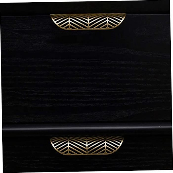 Møbelgreb - Guld - 4 stk. - Messing - Bladdesign - Moderne stil