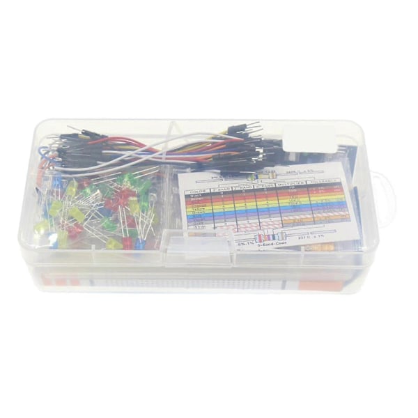 Elektronisk Komponent Startpaket Kopplingsdäck LED Summer Resistor Transistor