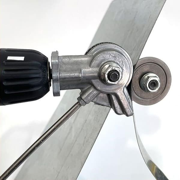 Dpzo – Elektrisk platesaks – Kompatibel med batteridrill – Kutter jern, stål, aluminium – Forbedret presisjon og sikkerhet